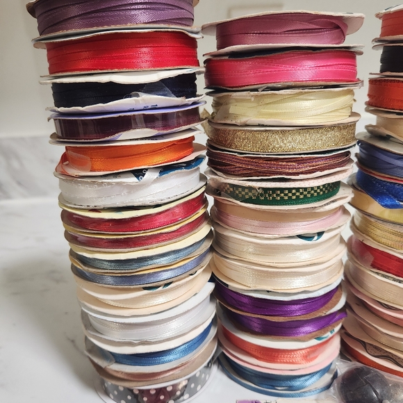 Assorted Ribbon and Sewing Collection - Picture 2 of 7